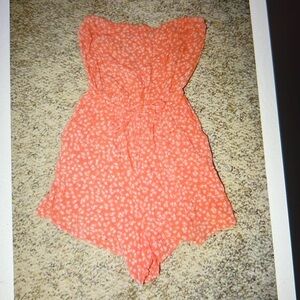 Junior/Women Size Small - Orange strapless Romper by Hollister
